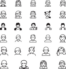 set of people icons. Generative AI