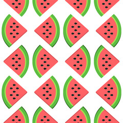 watermelon slice pattern in white background