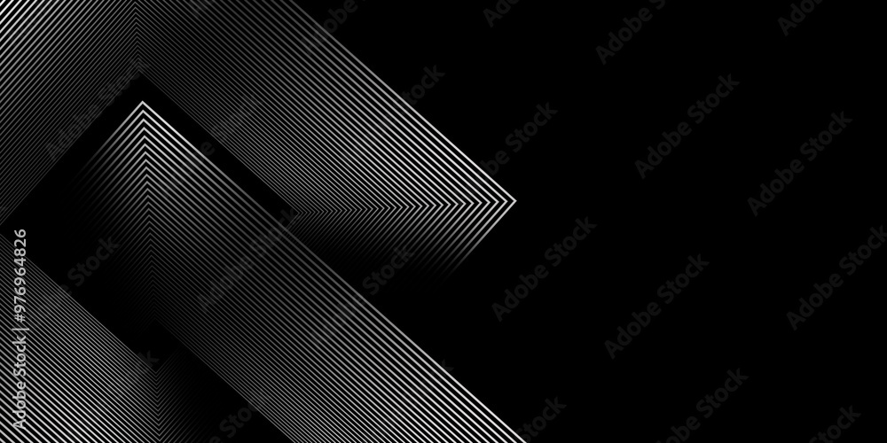 Poster abstract black and silver modern background with dynamic geometric square shapes