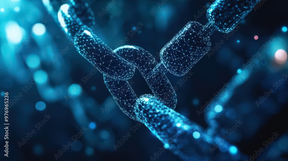 Poster blockchain technology and data encryption are pivotal in a businessman digital strategy, using ai to