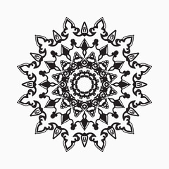 hand drawn indian ornament mandala on background style.
