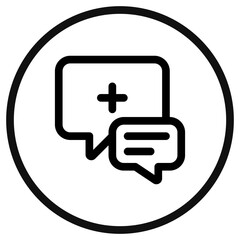 Fototapeta premium Editable health consultation vector icon. Part of a big icon set family. Perfect for web and app interfaces, presentations, infographics, etc