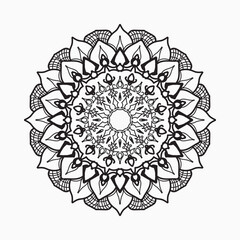 hand drawn indian ornament mandala on background style.