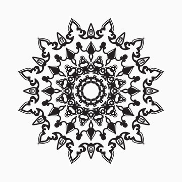 hand drawn indian ornament mandala on background style.