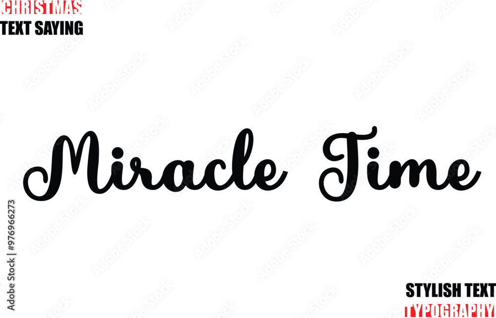 Fototapete typescript cursive text christmas quote miracle time