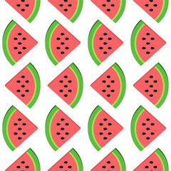 watermelon slice pattern in white background