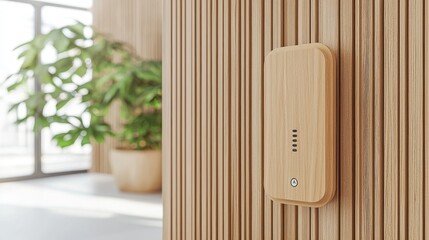 Modern Wooden Wall Paneling with Integrated Technology