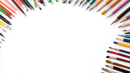 Fototapeta premium frame of pencils