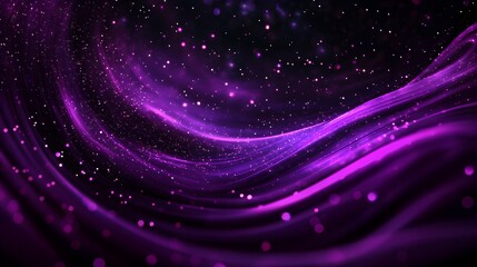 Obraz premium Seamless cosmic swirl pattern with deep purples and blacks, featuring galaxy-inspired designs with stars and nebulas, digital art, high contrast, space theme, futuristic vibe.