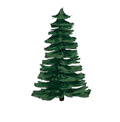 winter pine tree icon isolated on white background