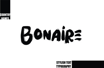 Bold Text Typography Text Country Name Bonaire