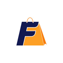 F logo, letter f logo template, letter F e-commerce logo, F icon, F creative logo design, letter f modern logo, f online shopping logo, buy, shop, logo icon set,