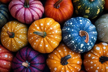 Pumpkin pattern for Halloween celebration. Holiday stunning background.