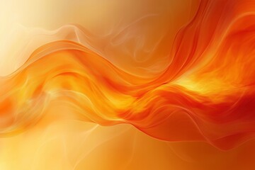 The orange wave is very long and has a lot of detail. It looks like it's made of fire