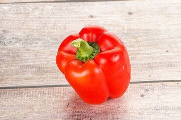 Ripe red Bulgarian bell pepper