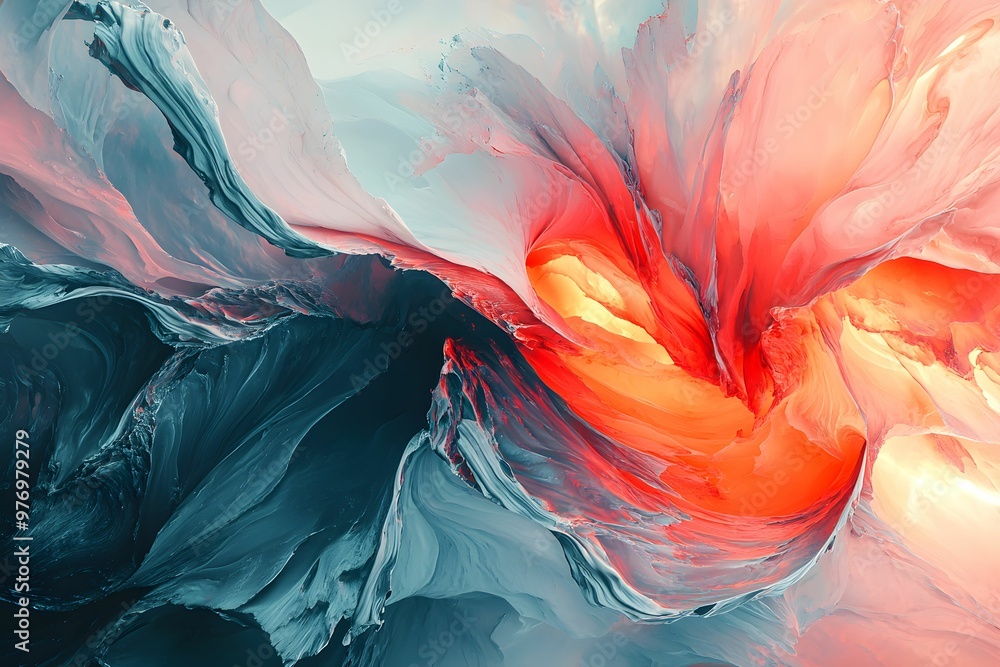 Aufkleber abstract swirl of vibrant colors in a dynamic artistic display