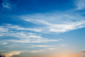 Sky and clouds at sunset