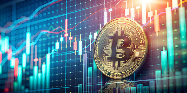 Cryptocurrency trading charts and statistics analysis for financial growth and investment economic, cripto