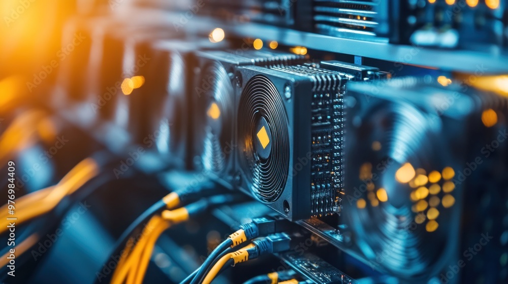Poster close-up of a graphic processing unit