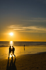 Fototapeta premium sunset on the beach in Carpinteria, California