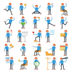 woman characters set in various poses illustration