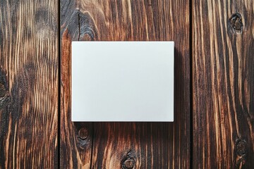 A business card mockup showcasing carpentry skills on old wood