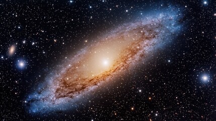 Spiral Galaxy in Space  Stars  Night Sky  Cosmic Dust  Nebula