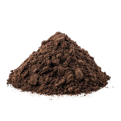 Mound of fresh coffee grounds on a dark background for brewing