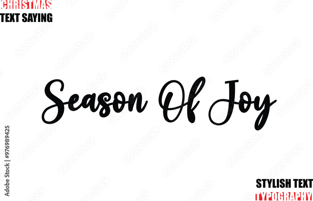 Fototapete typescript cursive text christmas quote season of joy