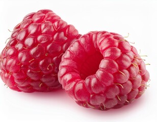 Raspberry isolated on white background. ai generated