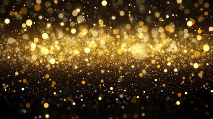 Sparkling Golden Glitter Background for Holiday Designs, Greeting Cards, and Festive Banners