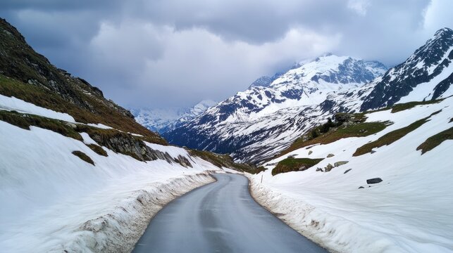 Snowy Mountain Road
