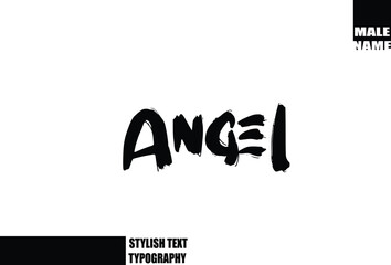 Baby Boy Name In Bold Grunge And Rough Typography Brush Text