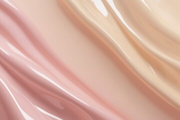 Soft Cream Blush Gradient Background with Glossy Light Abstract Texture for Design Projects