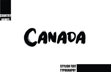 Bold Text Typography Text Country Name Canada