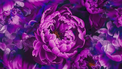 Purple peony flower as abstract floral background for holiday branding design