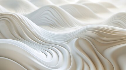 Obraz premium Soft Fluid Abstract Background with Layered Wavy Shapes and Subtle Gradient Tones
