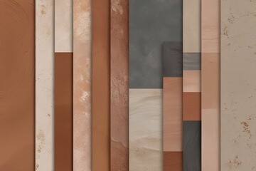 Fototapeta premium Muted Earthy Textured Background Design with Layered Clay Color Palettes