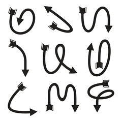 arrow icons set vector illustration