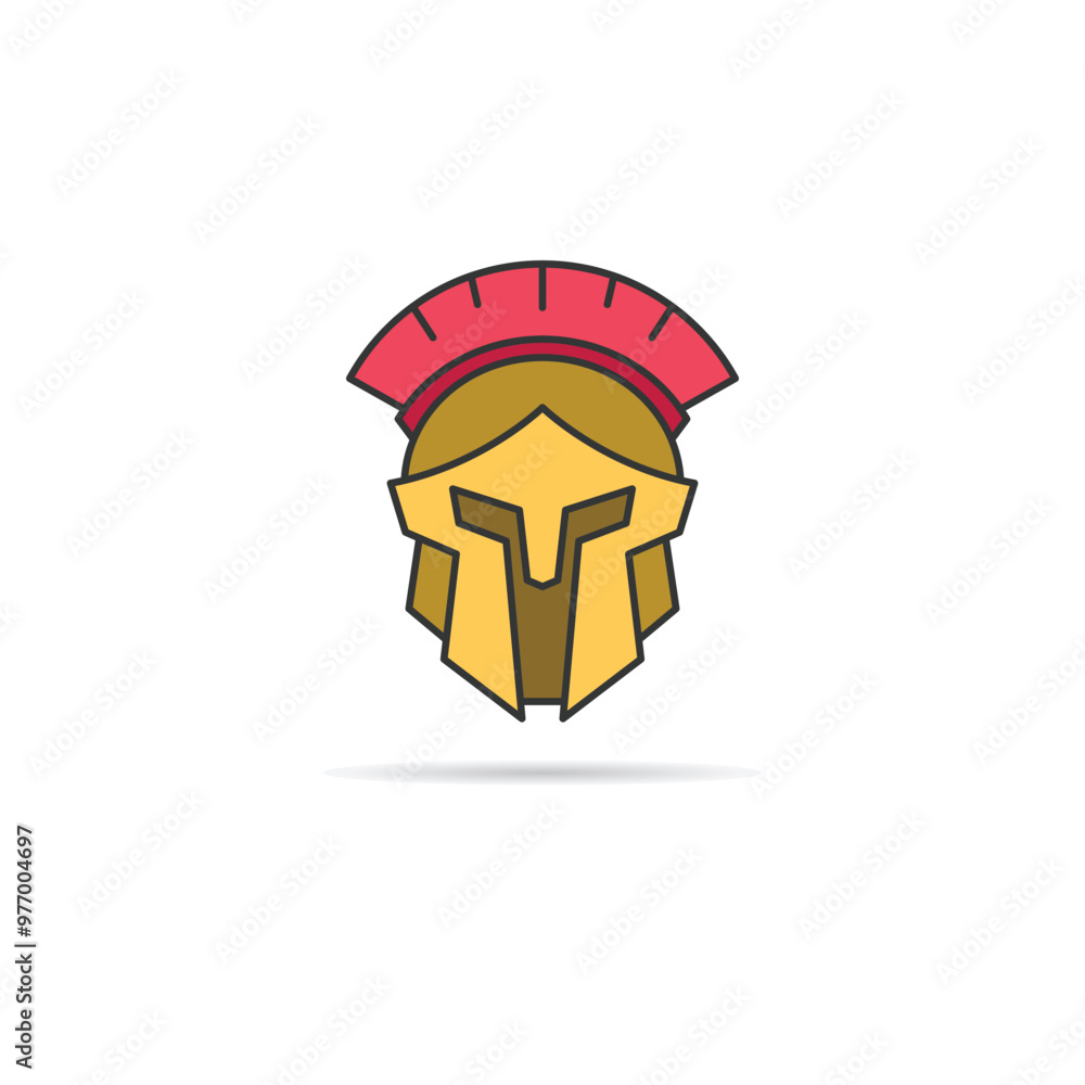 Poster Sparta helmet icon illustration