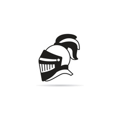 knight helmet icon on white background