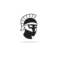 knight helmet icon on white background