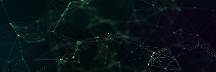 Abstract futuristic - technology with polygonal shapes on dark blue background. Design digital technology concept. 3d illustration.