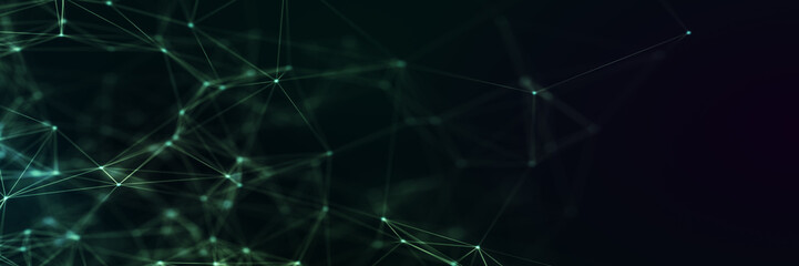 Abstract futuristic - technology with polygonal shapes on dark blue background. Design digital technology concept. 3d illustration.