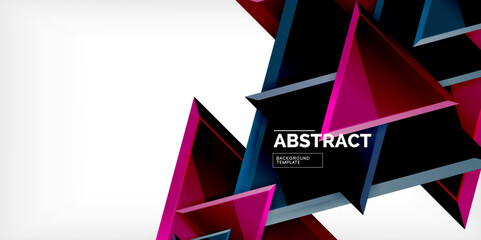 Triangle glass shapes geometric abstract background. Vector Illustration For Wallpaper, Banner, Background, Card, Book Illustration, landing page