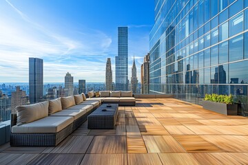 A luxury apartment building with an on-top Sky lounge.