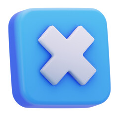 Multiplication Math Operation Education Icon In Minimalist 3D Render