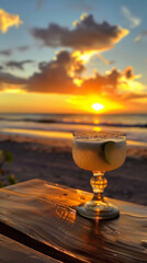 cocktail on the ocean shore