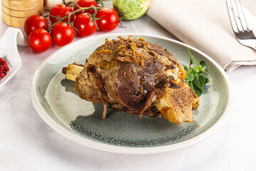 Baked Lamb shank with bone