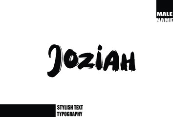 Bold Grunge And Rough Brush Text Typography Of Baby Boy Name Joziah